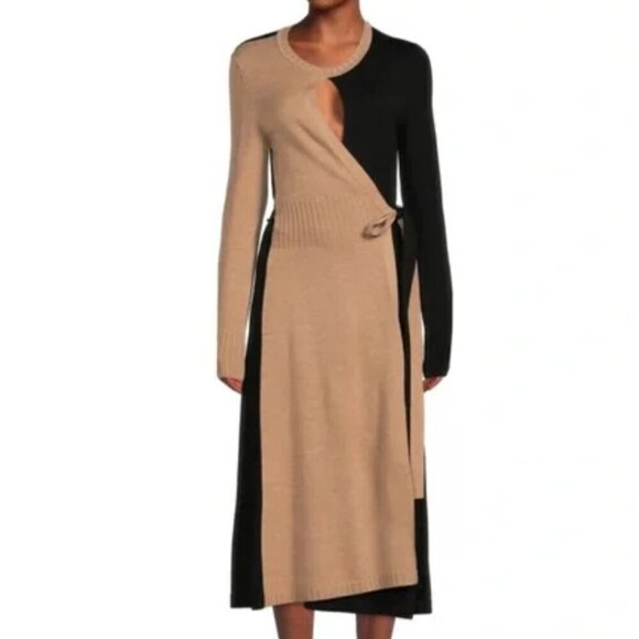 Akris Punto Dresses & Skirts - Akris Punto Colorblock Virgin Wool Wrap Dress